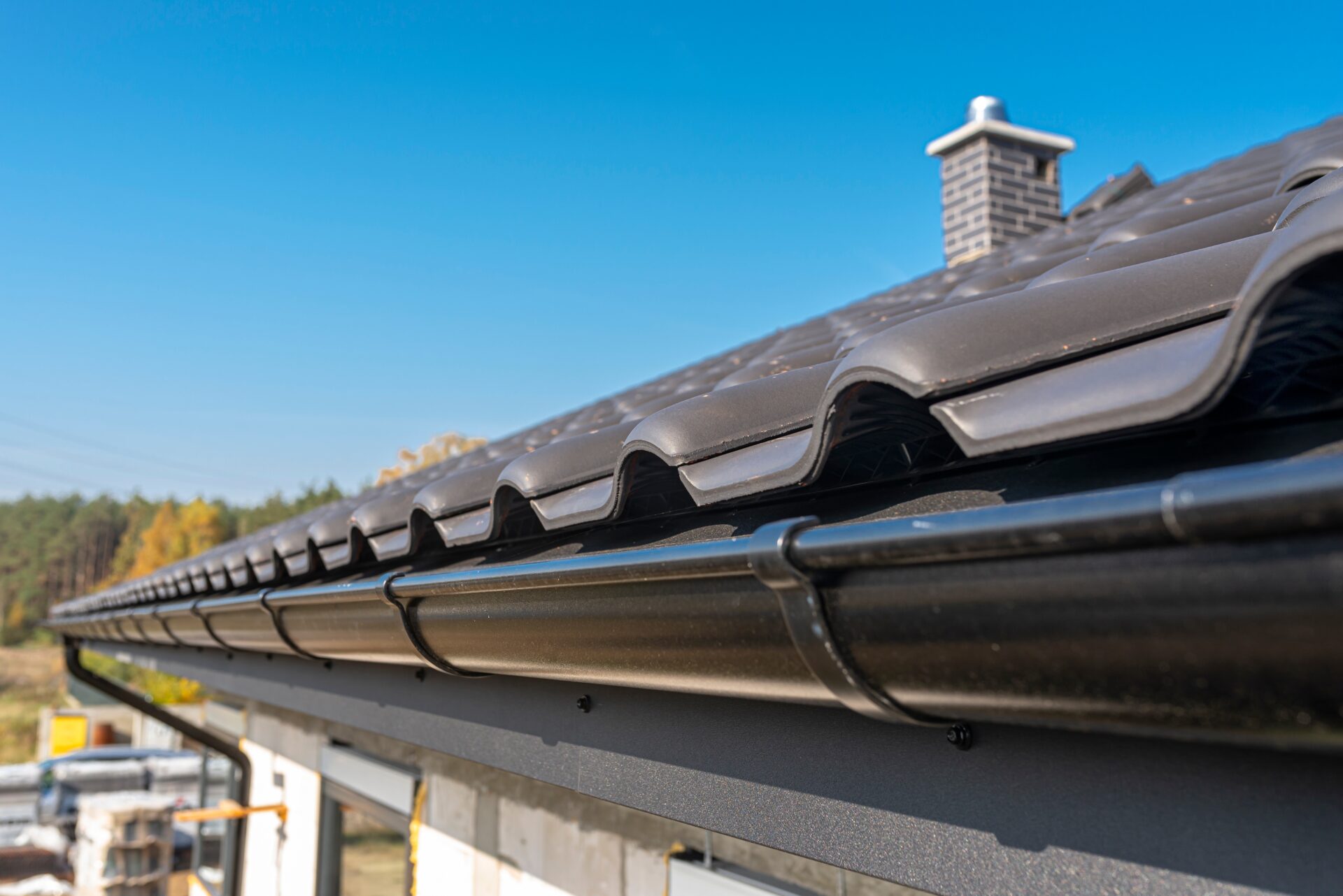 Guttering And Soffits on the site of a new build construction